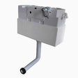 Burlington Front Top Access white concealed cistern with lever flush for bathroom installation