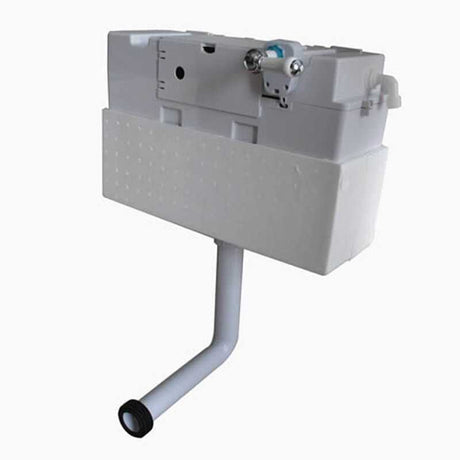 Burlington Front Top Access white concealed cistern with lever flush for bathroom installation