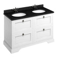 Burlington Matt White Freestanding 4 Drawer Vanity Unit ONLY 1300mm - FC10W