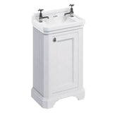 Burlington Matt White Freestanding Cloakroom 1 Door Vanity Unit ONLY 510mm - FC11W