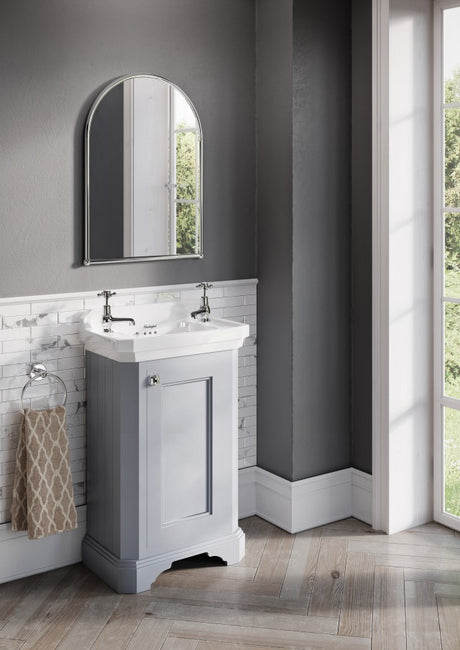 Burlington Matt White Freestanding Cloakroom 1 Door Vanity Unit ONLY 510mm - FC11W