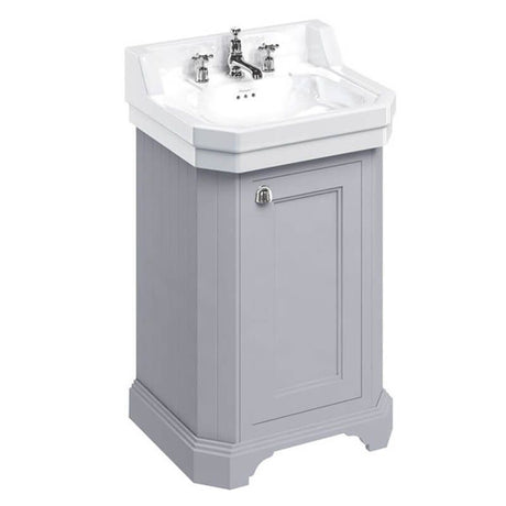 Burlington Grey Freestanding Edwardian 1 Door Vanity Unit ONLY 560mm - FC12G