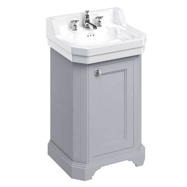 Burlington Grey Freestanding Edwardian 1 Door Vanity Unit ONLY 560mm - FC12G