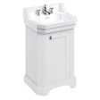 Burlington Matt White Freestanding Edwardian 1 Door Vanity Unit ONLY 560mm - FC12W