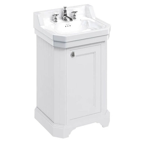 Burlington Matt White Freestanding Edwardian 1 Door Vanity Unit ONLY 560mm - FC12W