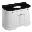 Burlington Matt White Freestanding Curved 4 Door Vanity Unit ONLY 1340mm - FC1W