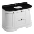 Burlington Matt White Freestanding Curved 2 Door & 2 Drawer Vanity Unit ONLY 1340mm - FC4W