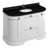 Burlington Matt White Freestanding Curved 2 Door & 2 Drawer Vanity Unit ONLY 1340mm - FC4W