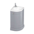 Burlington Grey Freestanding Corner 1 Door Vanity Unit ONLY 430mm - FC7G