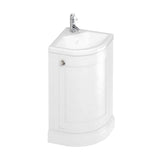 Burlington Freestanding Matt White Corner 1 Door Vanity Unit ONLY 430mm - FC7W