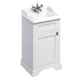 Burlington Matt White Freestanding 1 Door Vanity Unit ONLY 500mm - FC8W