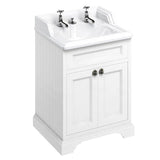 Burlington Matt White Freestanding 2 Door Vanity Unit ONLY 650mm - FF8W