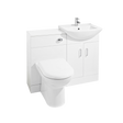 Nuie Cloakroom Packs Gloss White Contemporary Saturn Furniture Pack - 