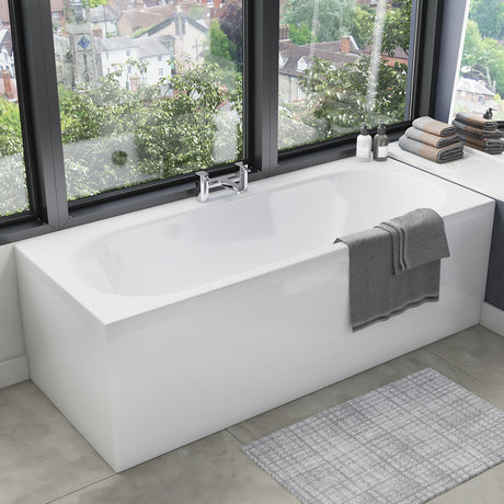 Scudo Water Proof Bath Panel 1800mm x 480-550mm - White - FRONT1800PANEL