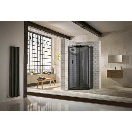 Frontline Aquaglass Sphere 1 Door Quadrant Smoked Glass 900x900mm - Clear - BENDY9391B-9-BT