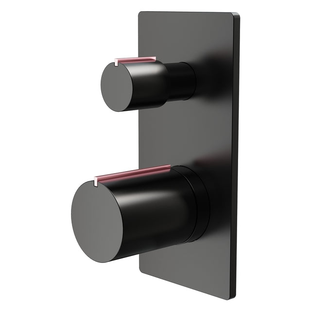 Frontline Aquaflow Velar 2 Way Shower Valve - Black - BIQ230148GBFG