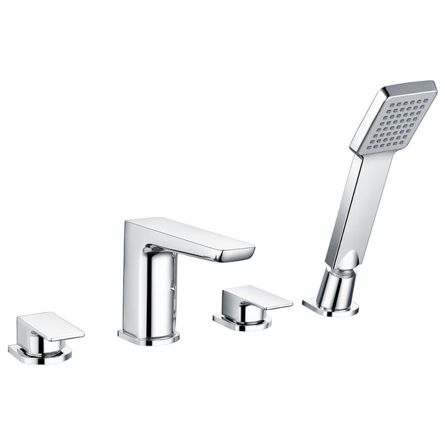 Frontline Aquaflow Alto 4 Hole Bath Shower Mixer Tap - Chrome - BIQALT08