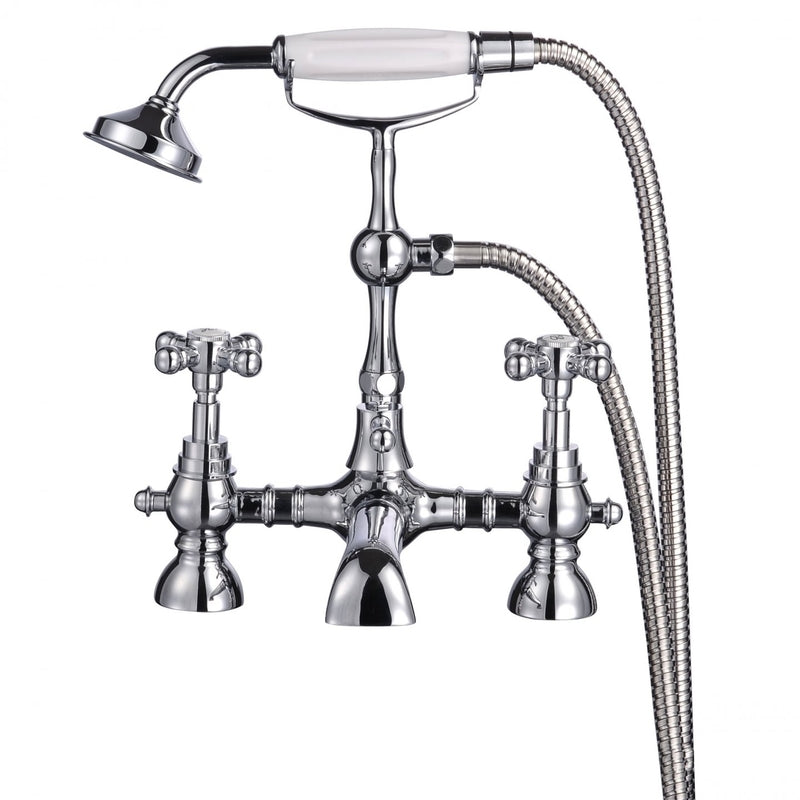 Frontline Aquaflow Edwardian Bath Shower Mixer - Chrome - BIQED01