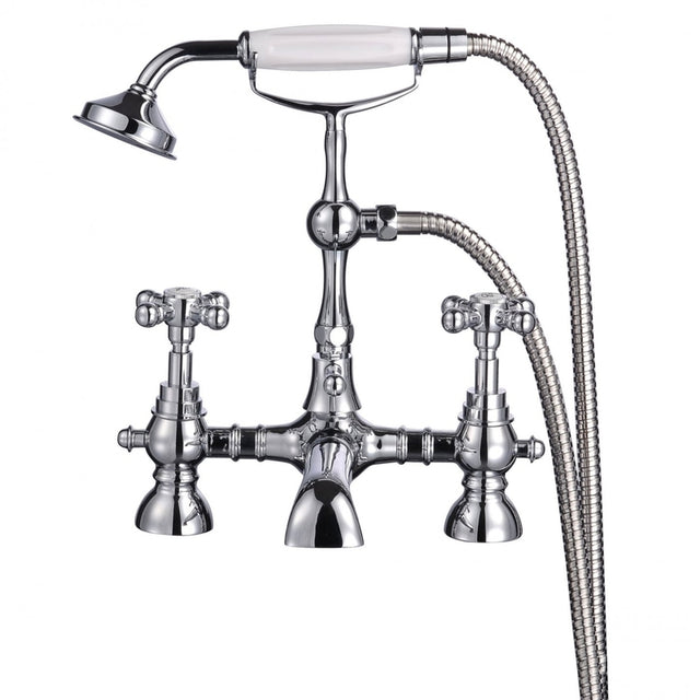 Frontline Aquaflow Edwardian Bath Shower Mixer - Chrome - BIQED01
