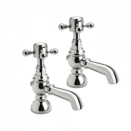 Frontline Aquaflow Edwardian Basin Taps - Chrome - BIQED04