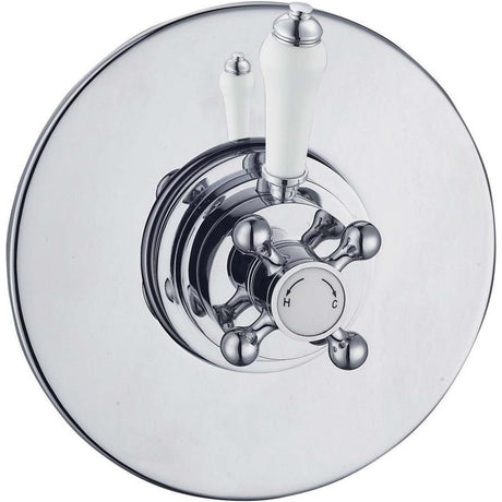 Frontline Holborn Edwardian Round Concealed Thermostatic Shower Valve - Chrome - BIQEDWCSV