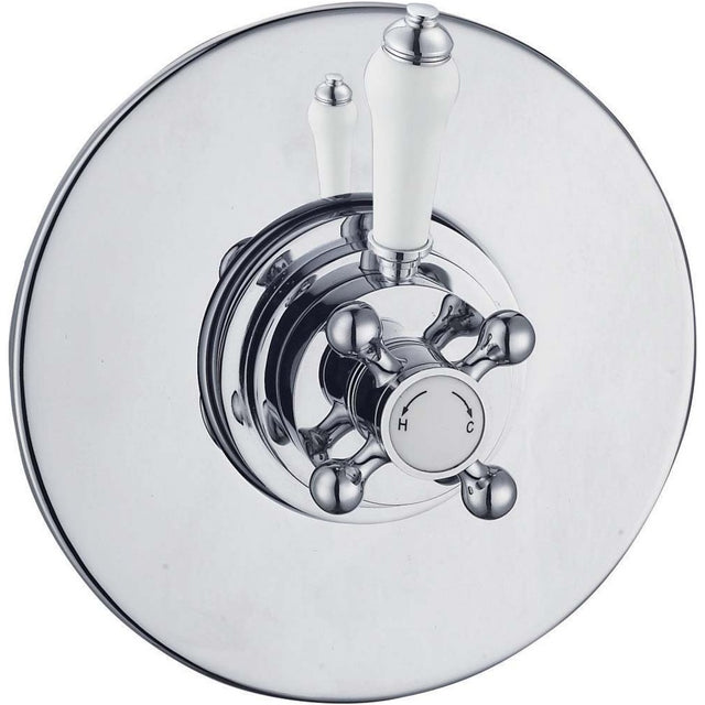 Frontline Holborn Edwardian Round Concealed Thermostatic Shower Valve - Chrome - BIQEDWCSV