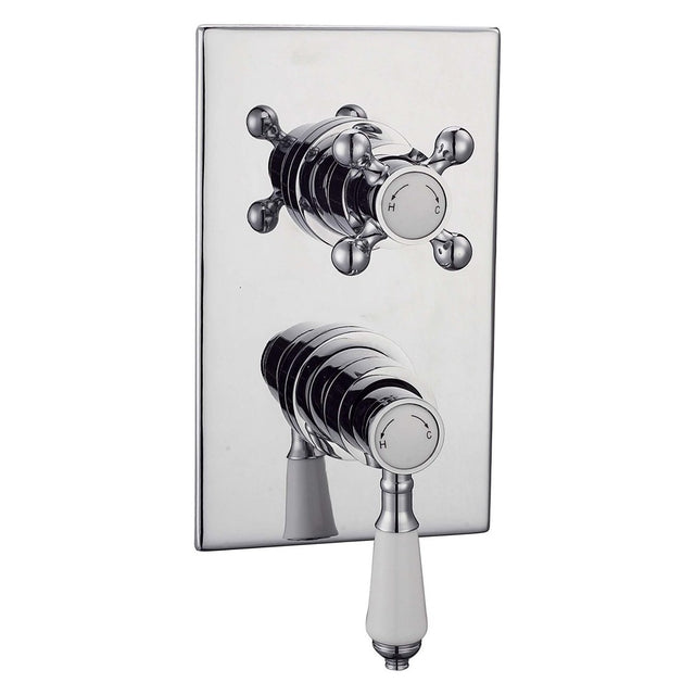 Frontline Holborn Edwardian Square Concealed Thermostatic Shower Valve - Chrome  - BIQEDWCSVSQ