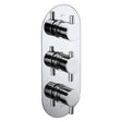 Frontline Aquaflow Italia Evoke Triple Concealed 2-Way Shower Valve - Chrome - BIQEVTC01