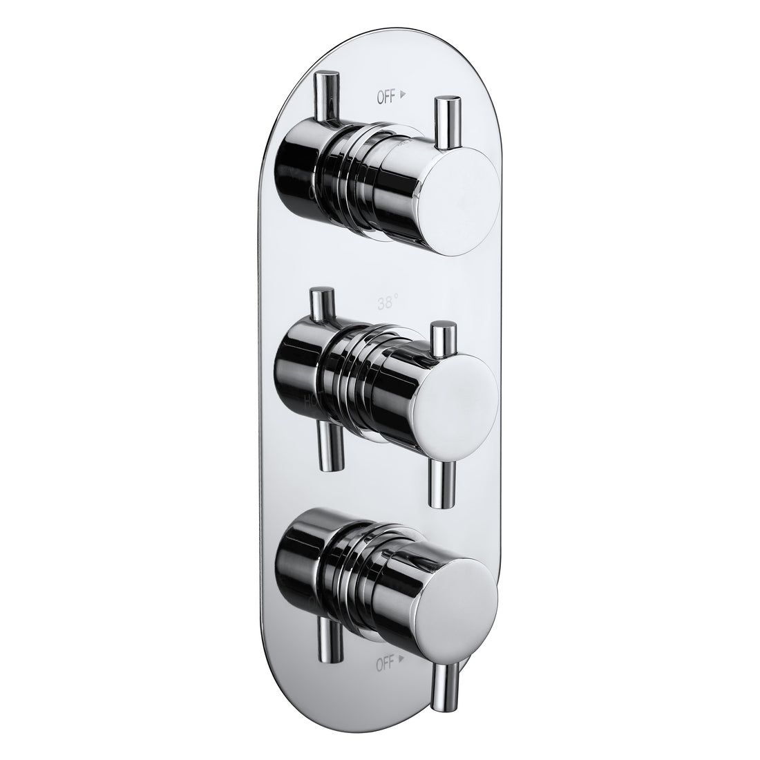 Frontline Aquaflow Italia Evoke Triple Concealed 2-Way Shower Valve - Chrome - BIQEVTC01