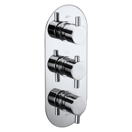 Frontline Aquaflow Italia Evoke Triple Concealed 2-Way Shower Valve - Chrome - BIQEVTC01