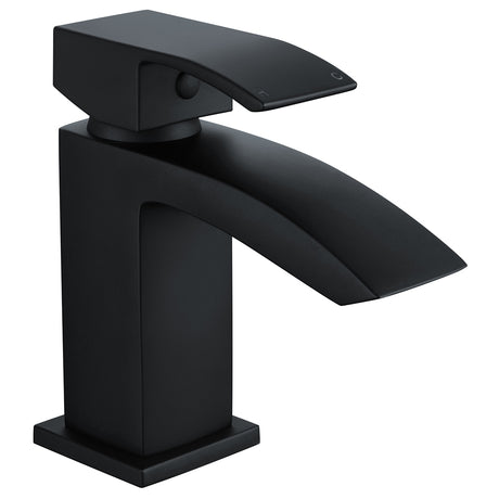 Frontline Aquaflow Onyx Basin Mixer - Black - BIQONY03