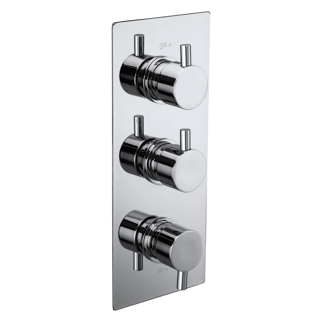 Frontline Aquaflow Italia Pure Triple Concealed Shower Valve - Chrome - BIQPTC01