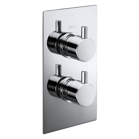 Frontline Aquaflow Italia Pure Twin Concealed Thermostatic Shower Valve - Chrome - BIQPTC02
