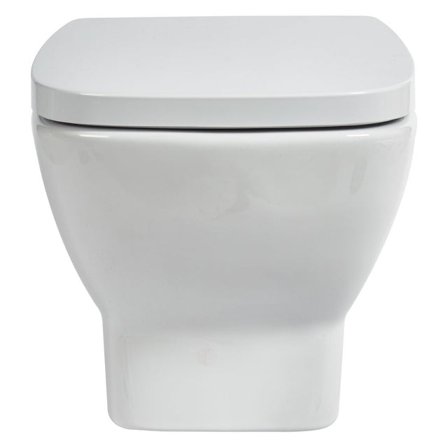 Frontline Aquaceramica Piccolo Wall Hung WC Pan - White - BIQR28WH - TAP 'N' SHOWER