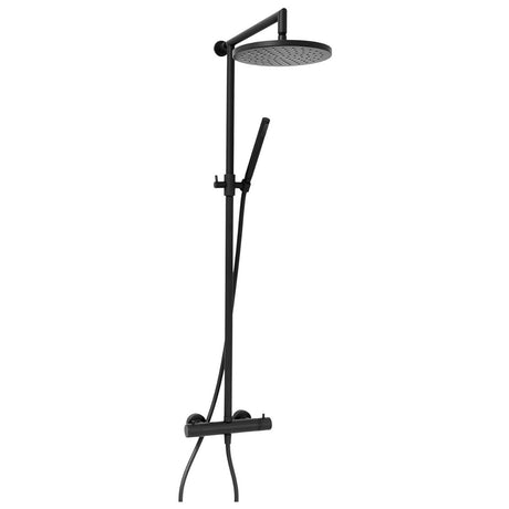 Frontline Aquaflow Sleek Shower Column - Matt Black - FMART15406