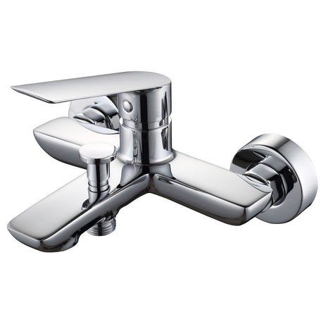 Frontline Aquaflow Sleek Wall Mounted Bath Shower Mixer Chrome - Chrome - FMART9900C
