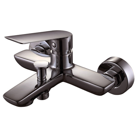 Frontline Aquaflow Sleek Wall Mounted Bath Shower Mixer - Matt Rhodium - FMART9900MR