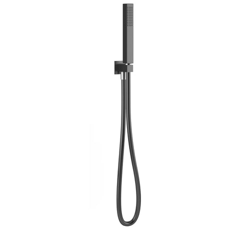 Frontline Aquaflow Square Outlet Elbow, Flex & Handset - Matt Black - FMSMBOEPB
