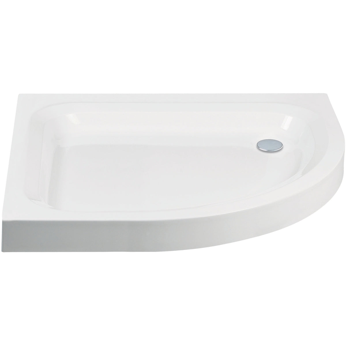 Frontline Aquaglass Quadrant RH Shower Tray 1000x800mm - White - JTUFR1080RQ