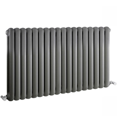 Frontline Kenmare Horizontal Column Radiator 1210x600mm - Anthracite - LMNRSUN - R13 - 12A - TAP 'N' SHOWER