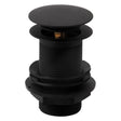 Frontline Unslotted Sprung Plug Basin Waste - Matt Black - LMWE106U - MB - TAP 'N' SHOWER