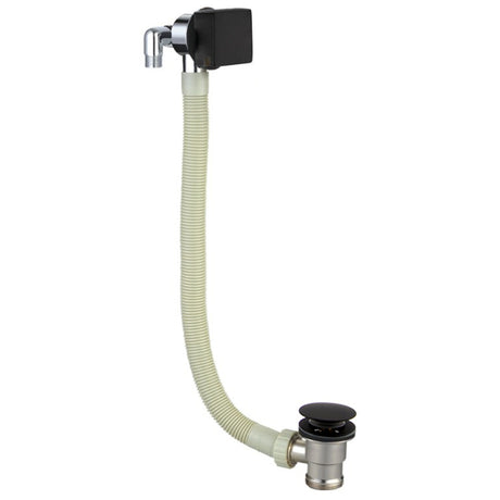 Frontline Aquaflow Cascade Square Overflow Bath Filler - Matt Black - LMWE243Q-MB