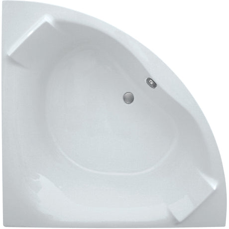 Frontline Aquabathe Luxe Corner Bath with Built Headrest 1400 x 1400mm - White - SI25292101
