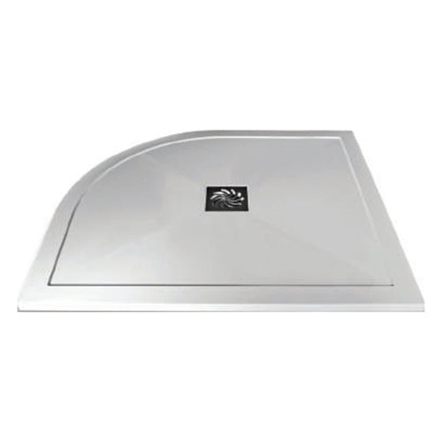 Frontline Aquaglass Slimline RH Offset Quadrant Shower Tray 1000x800mm - White - ST2510X80QR