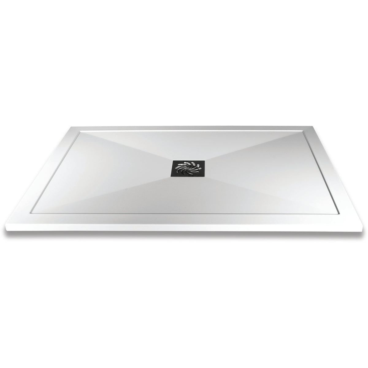 Frontline Aquaglass Slimline Shower Tray 1200x700mm - White - ST2512X70