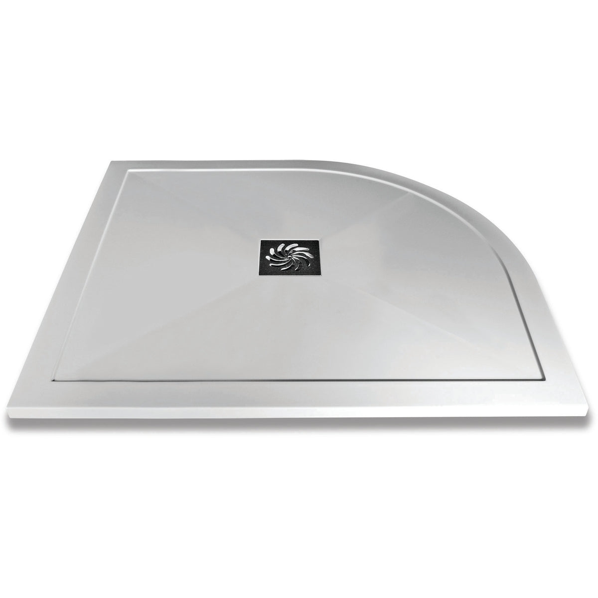 Frontline Aquaglass Slimline Offset Quadrant Shower Tray RH 1200x800mm - White - ST2512X80QR