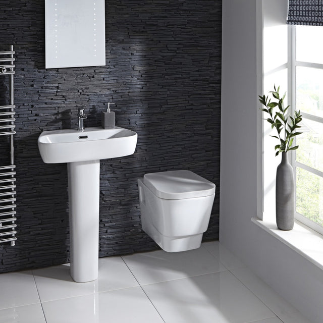 Frontline Aqua Cubix Wall Hung Cloakroom Suite - White - WHSUITE-CUBIX