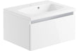 Prystine Naperville 1 Drawer Wall Hung Unit & Basin 600mm - White Gloss - PRIS2123