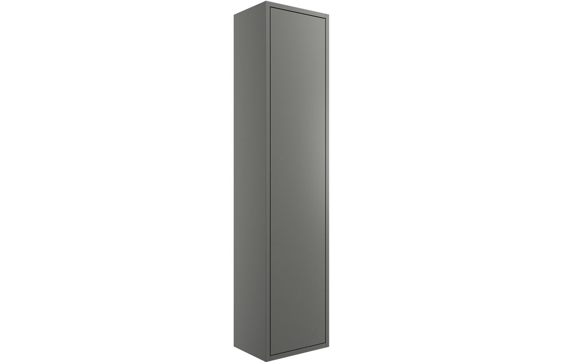 Prystine McAllen 1 Door Wall Hung Tall Unit 300mm - Matt Grey - PRIS2096