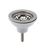 Launde Abbey Fireclay Sinks Pull Out Basket Strainer Waste without Overflow 90mm - Chrome